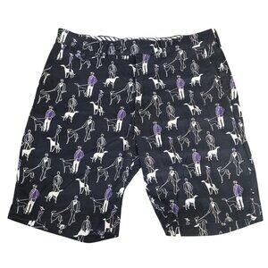 Polo by Ralph Lauren Navy Shorts with Purple and White Pattern